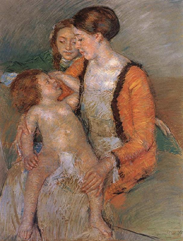 Mary Cassatt Mother and her children France oil painting art